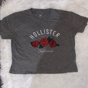 Gray Hollister crop top